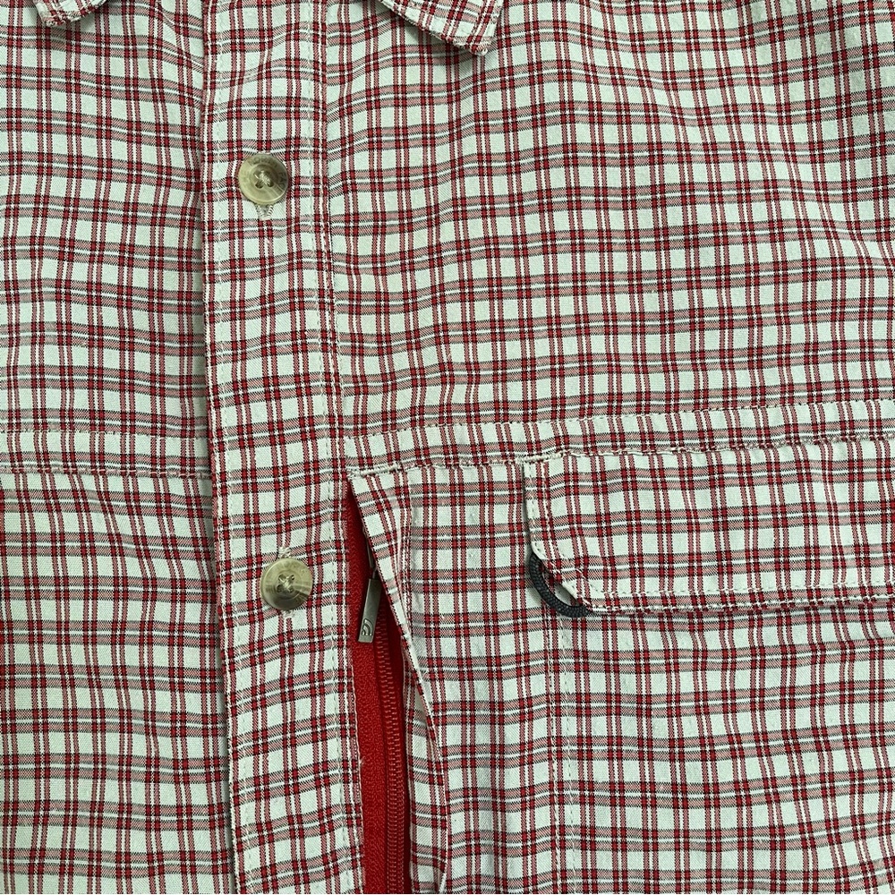 The North Face Men's Burgundy Checkered Modal Blend Large Shirt - Picture 10 of 12